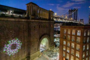 DUMBO Projection Project. Brooklyn, NY